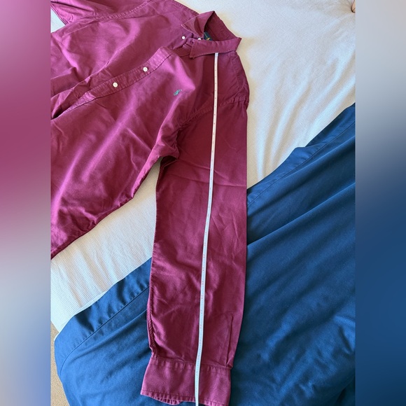 Ralph Lauren Men’s Dress Shirt, Burgundy, XL, Classic Fit - Picture 2 of 7